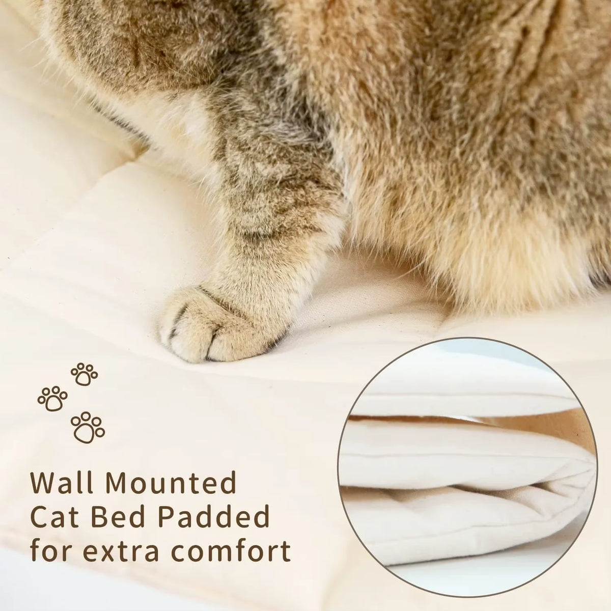 CWV Wall Mounted Cat Hammock Climbing Shelves And Scratching Perches