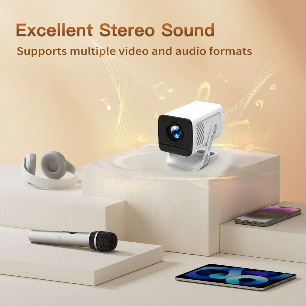 LynCast X1AQ Projector WiFi6 400 ANSI Lumens BuiltIn Speaker