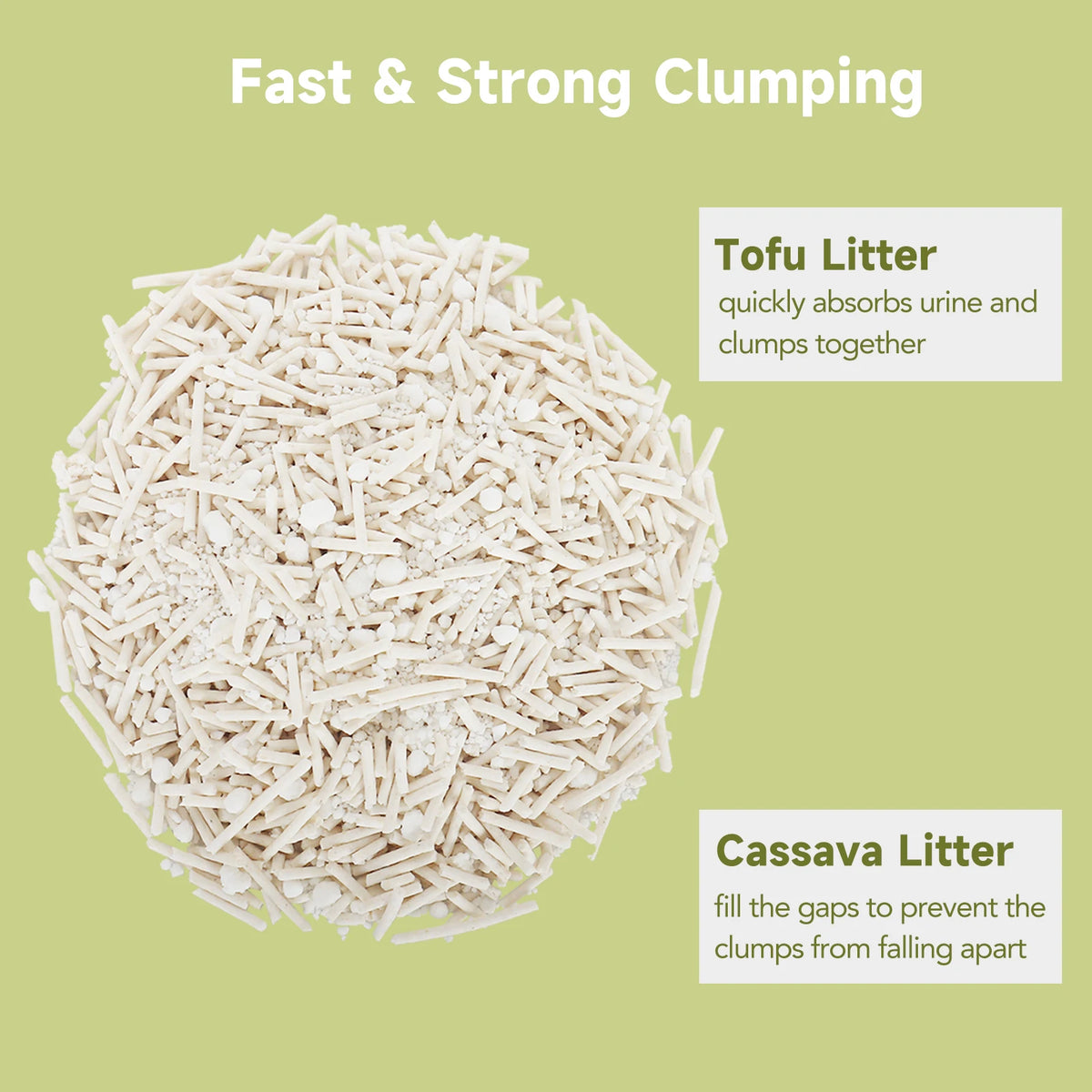 EZSKUUP Non-Stick Cassava Tofu Cat Litter With Odor Control