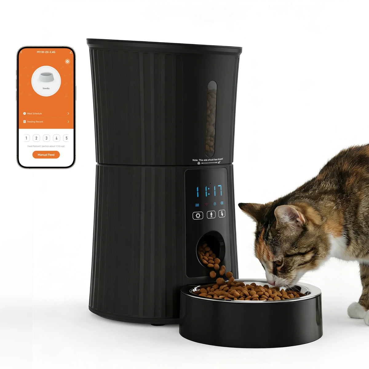 Automatic Cat Feeder With WiFi Timed Dispenser And App Control