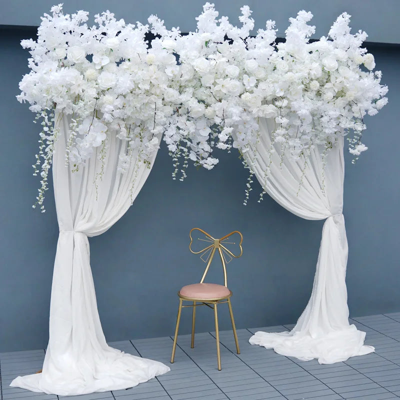 Angela Flower Hanging Cherry Blossom Wisteria Wedding Backdrop Floral Decor