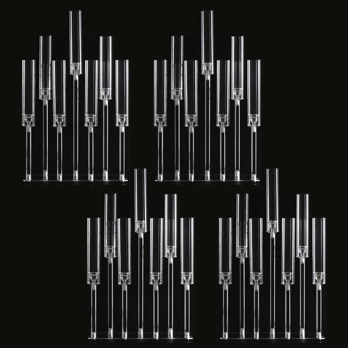 VINCIGANT Seven Arm Acrylic Candelabra for Weddings and Home Decor