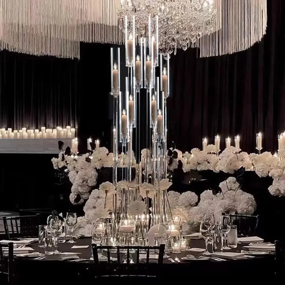 VINCIGANT Acrylic Candelabra Candle Holder Wedding Table Centerpiece Home Decor
