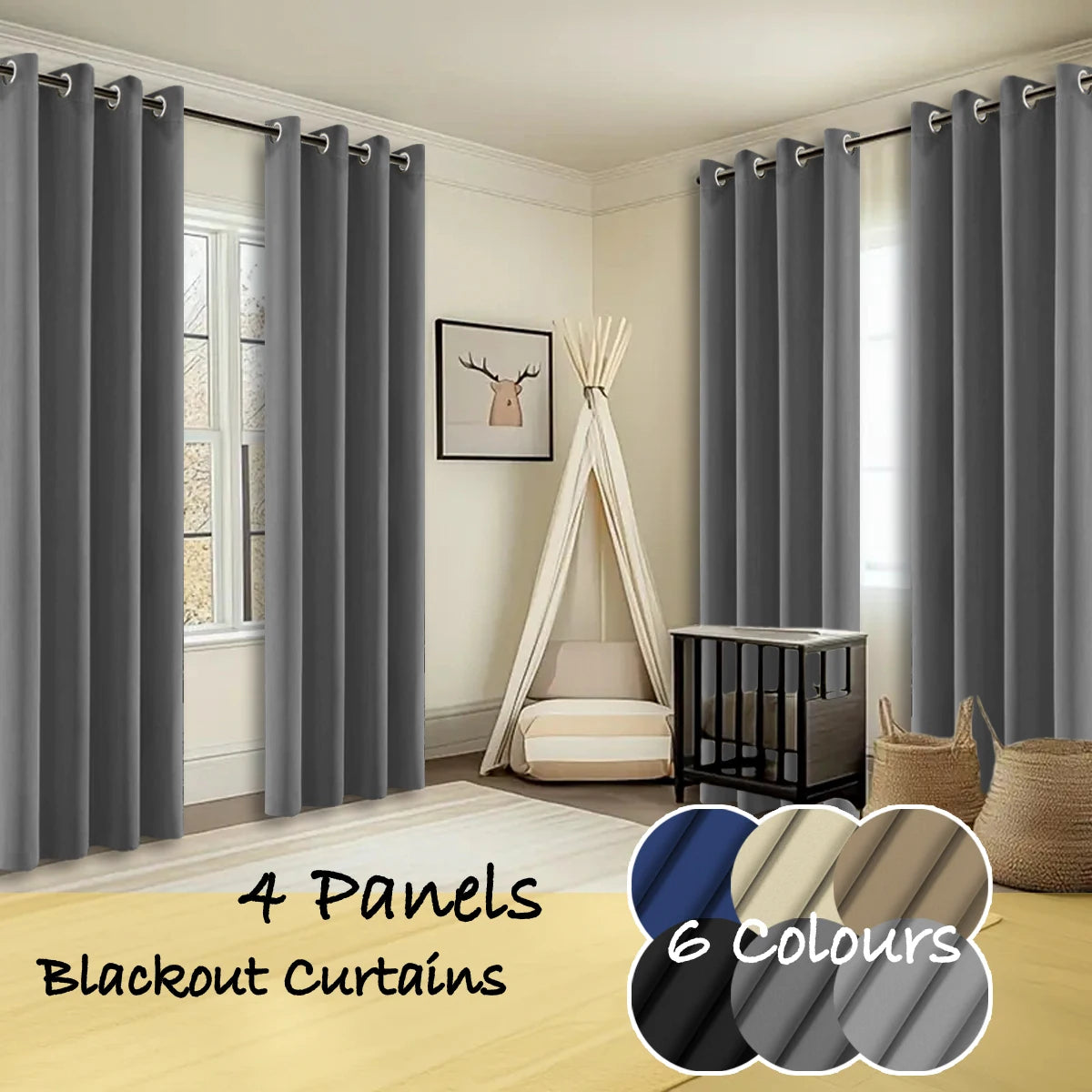 Thermal Insulated Blackout Curtains for Bedrooms Living Rooms and Hotels