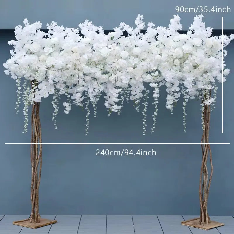 Angela Flower Hanging Cherry Blossom Wisteria Wedding Backdrop Floral Decor