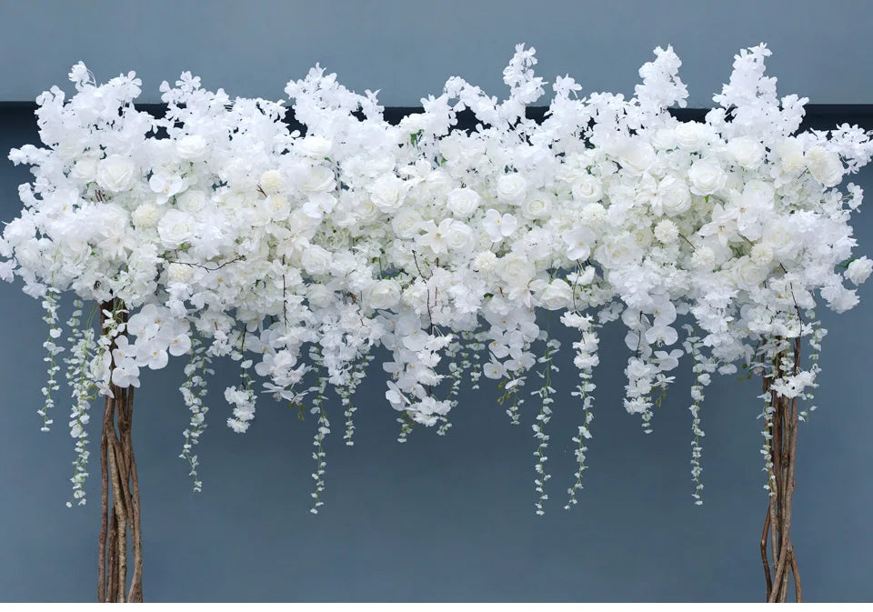 Angela Flower Hanging Cherry Blossom Wisteria Wedding Backdrop Floral Decor