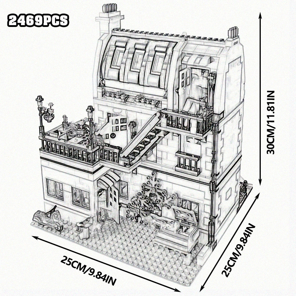 Modular City Corner Jazz Club Hotel Building Blocks Set