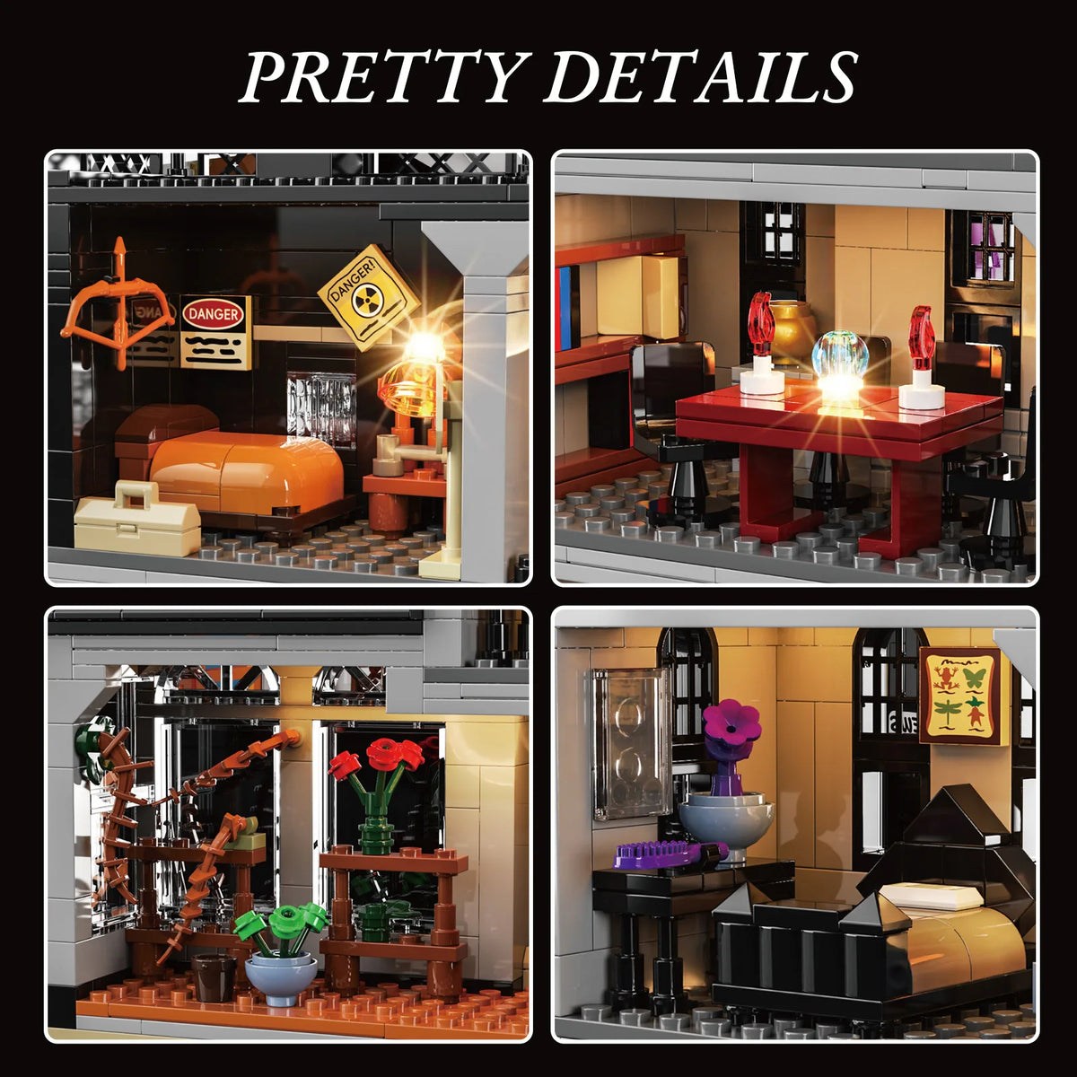 Gothic Manor Architecture Building Blocks Set for Home Decor