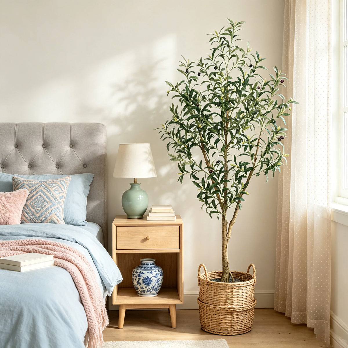 Olitree Artificial Olive Tree With Natural Wood Trunk Home Decoration