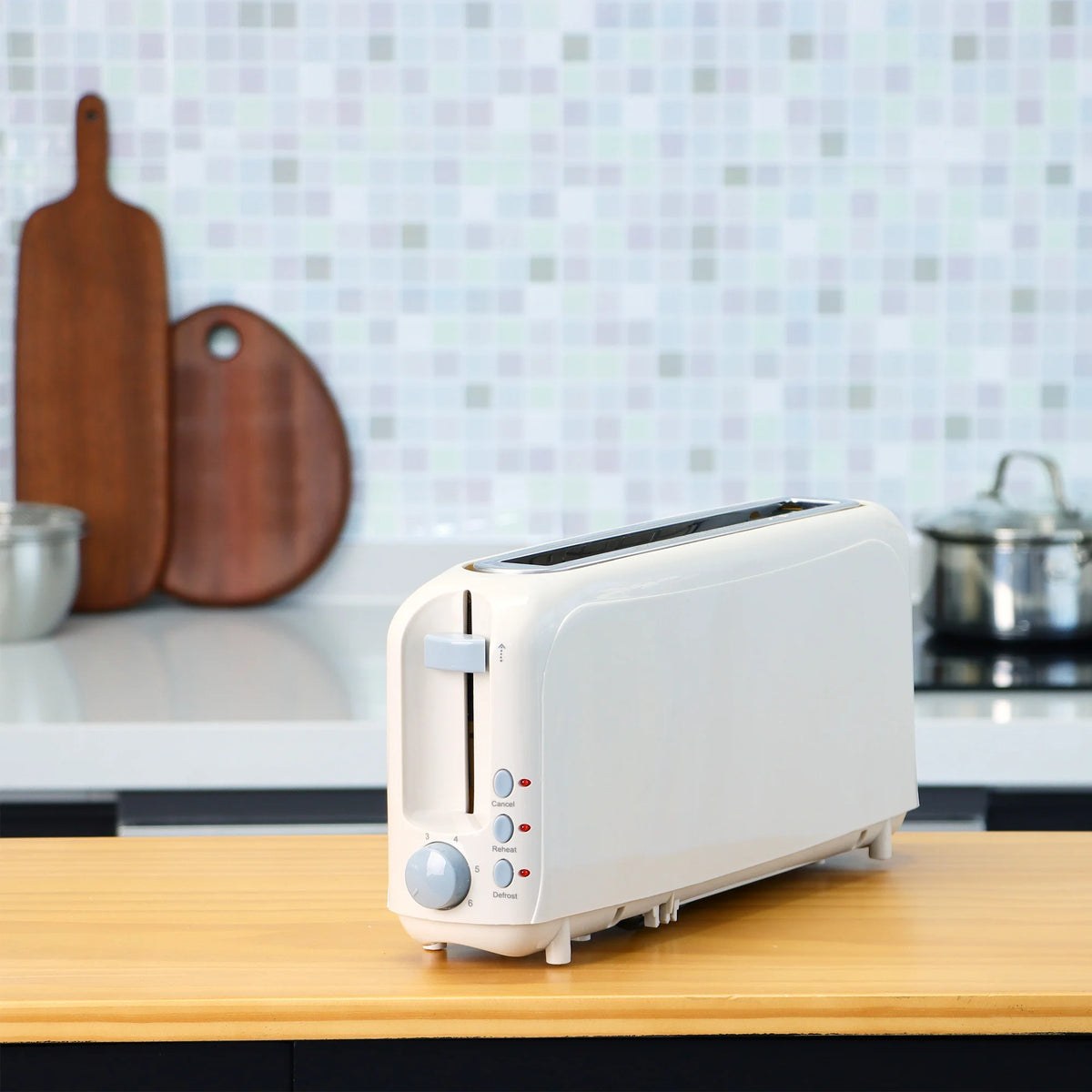 YUKOOL Slim Slot Toaster With Shade Settings, Defrost And Reheat
