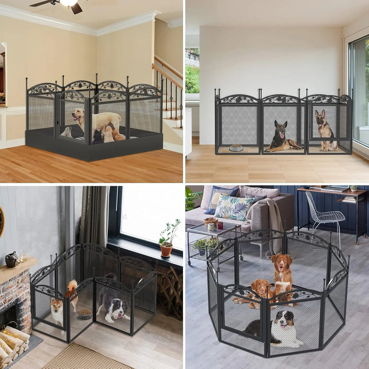 8 Panels Large Heavy Duty Dog Pet Playpen Exercise Enclosure Pet Whelping Pen Box