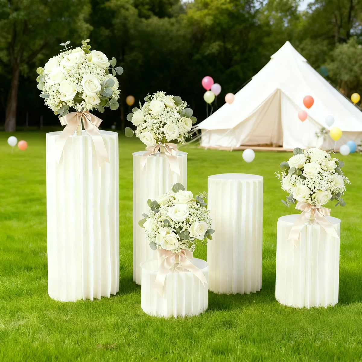 Bymaocar Reusable Cardboard Flower Stand Display Holder for Events