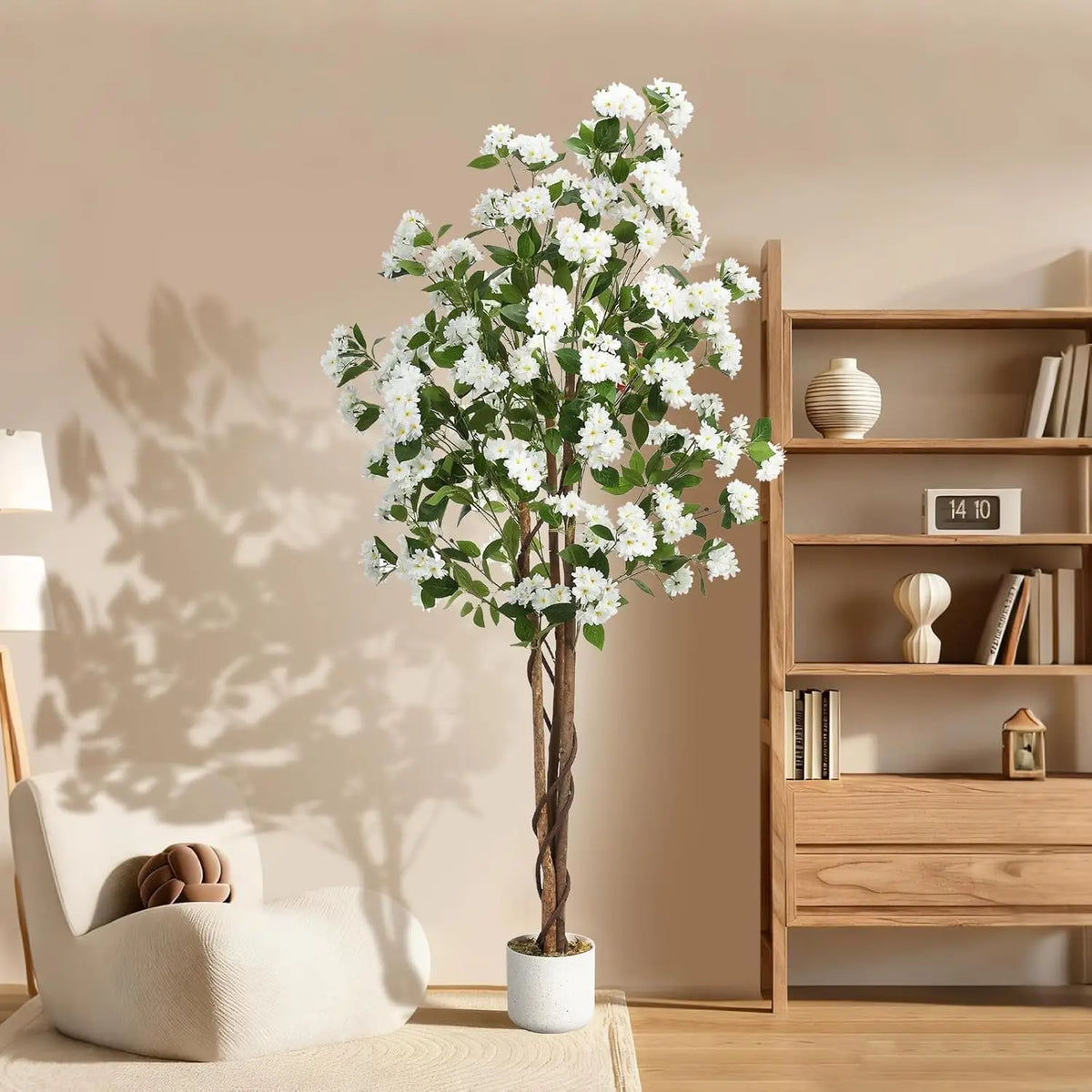 HiMISS Artificial Osmanthus Tree With Lifelike Flowers For Home Decor