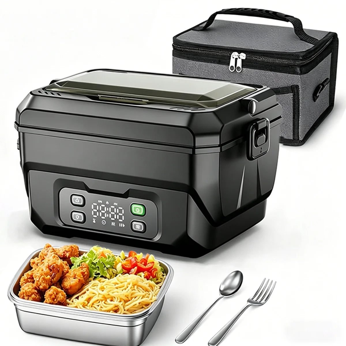 Electric Heated Lunch Box With USB Rechargeable Food Warmer