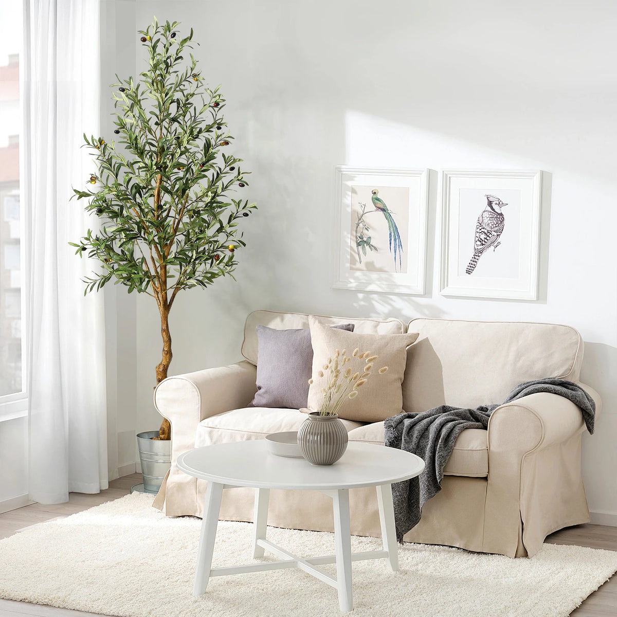 HiMISS Artificial Olive Tree Potted Plant for Home Decor