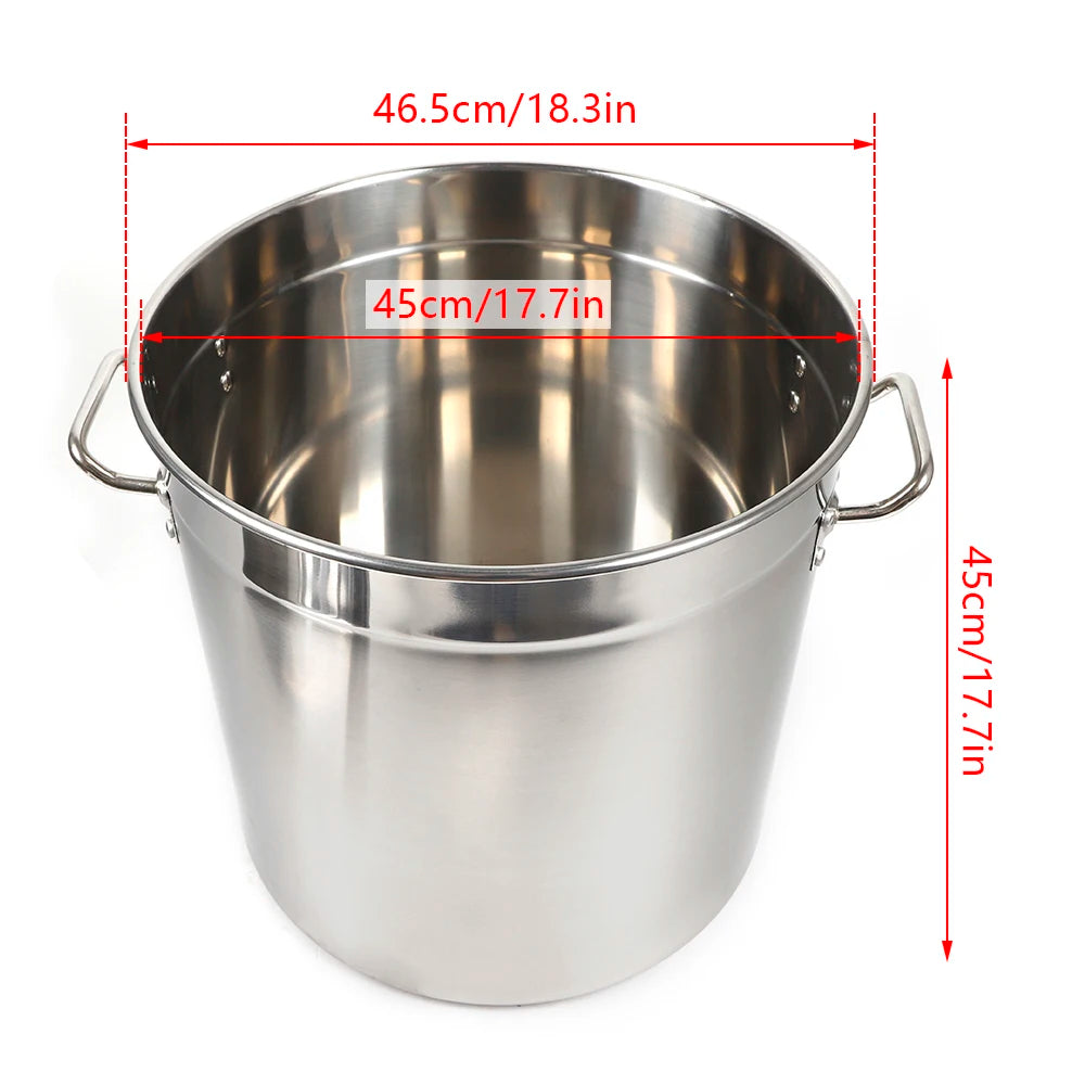 Versatile Stainless Steel Soup Stock Pot With Lid And Handles