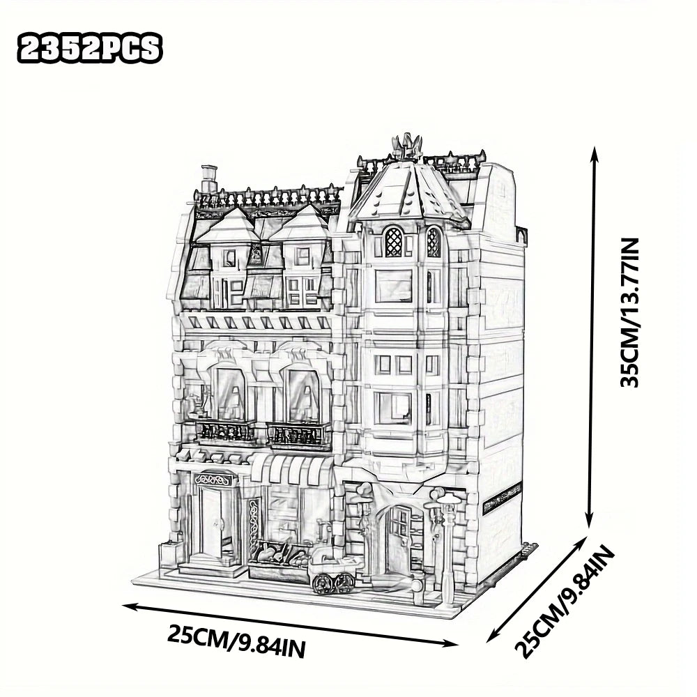 Modular City Corner Jazz Club Hotel Building Blocks Set