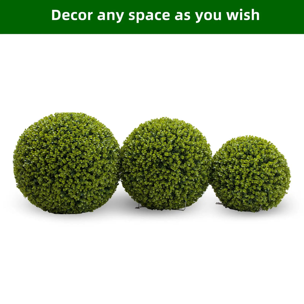 Studyset Artificial Cedar Topiary Balls for Outdoor Home Wedding Decor