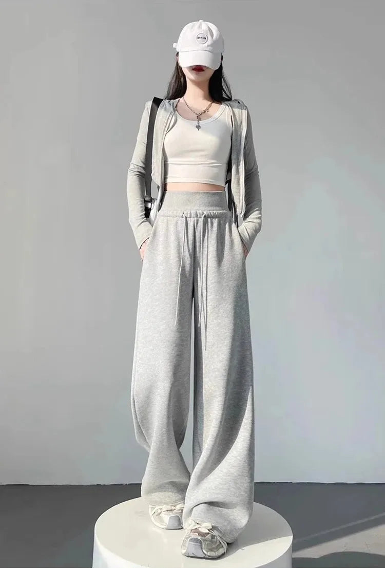 Elegant Women's Pants Palazzo Flared Wide Killer High Waist OL Ladies Career Long Trousers