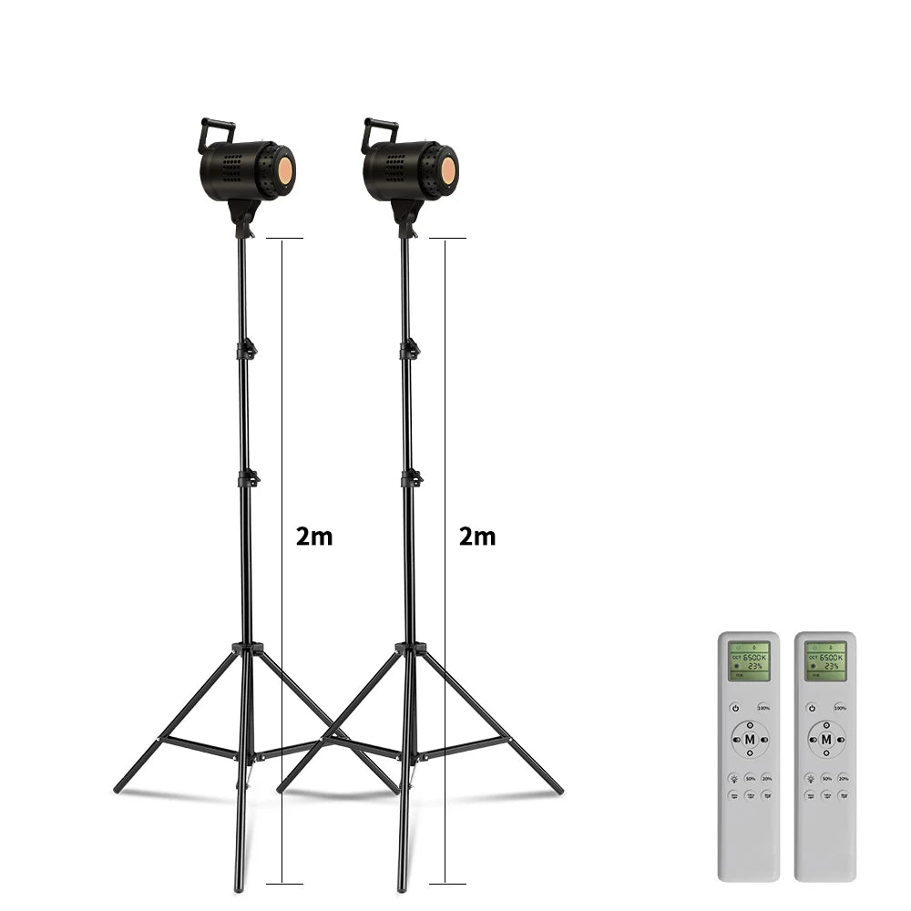 Bowens Lighting Video Studio 135W 110-220V Photography Dimmable LED Lamp Flash Studio 3000-6000K 3 Color Remote Control Display