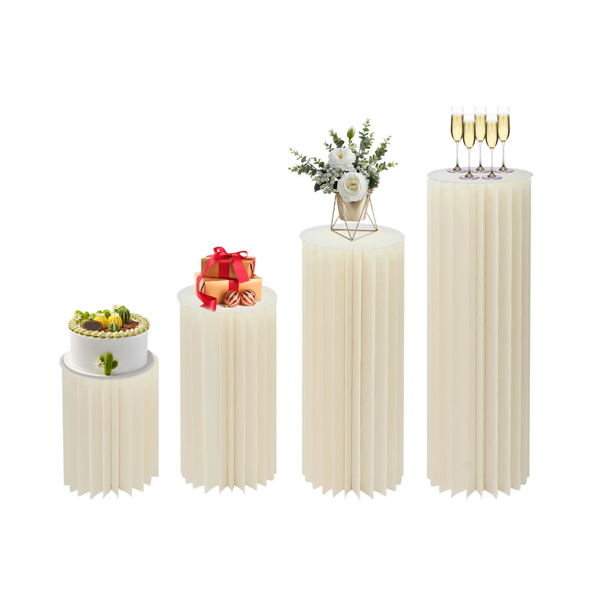 Foldable Cardboard Flower Stand Set for Wedding and Party Displays