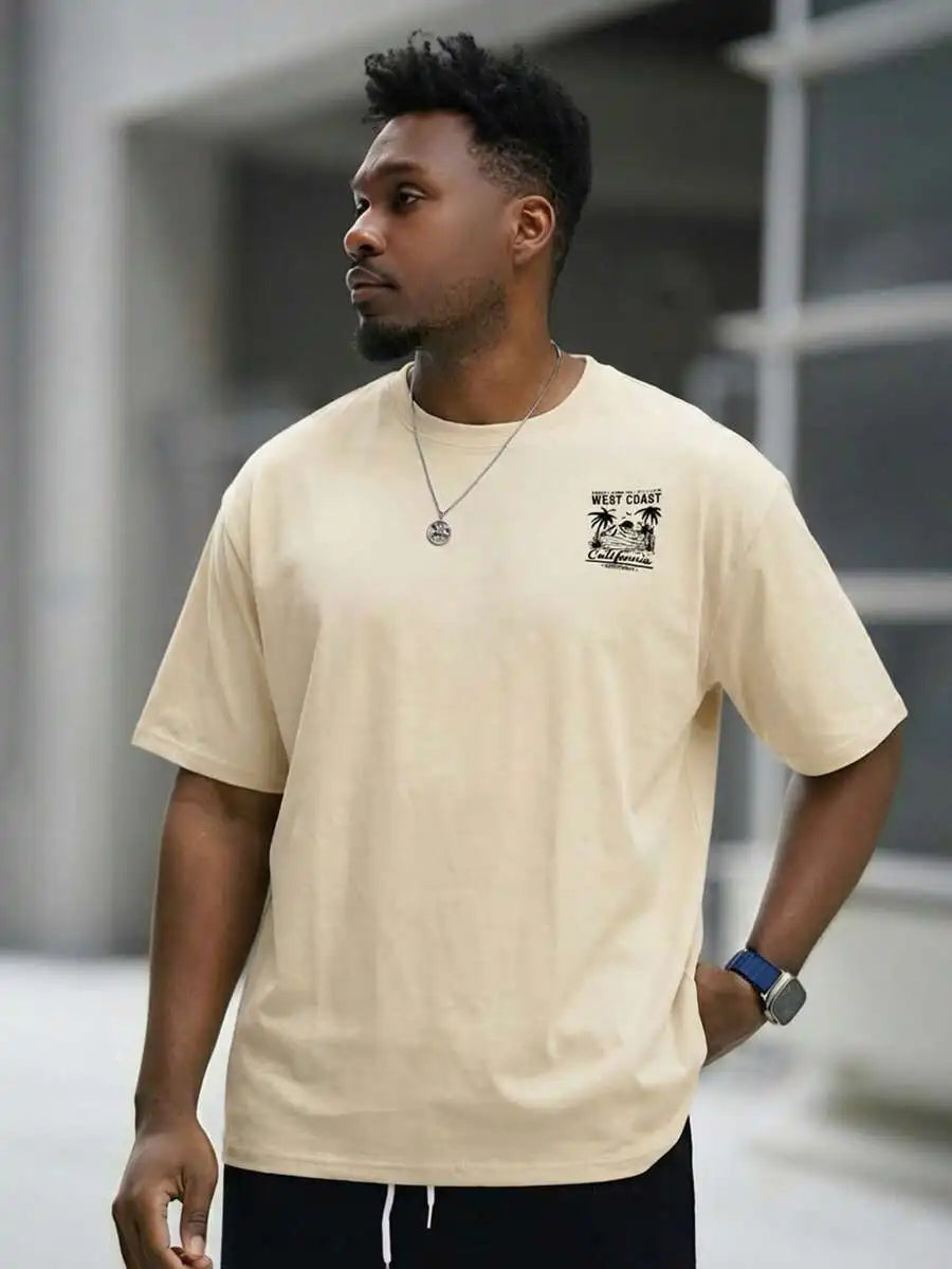 Heavens Edit SU ER Men's Fashionable Printed Loose Short Sleeve T-Shirt | Exquisite Design | Summer Essential | Easy To Match,