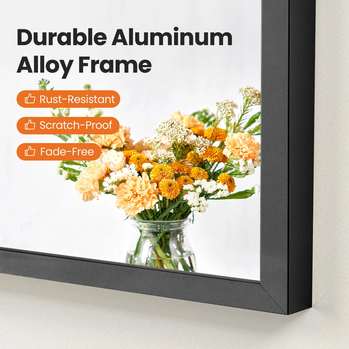 MCQ Arched Bathroom Vanity Mirror With Aluminum Frame Wall Mounted
