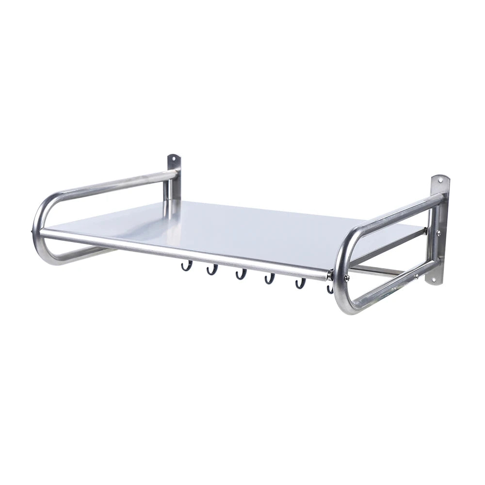 Stainless Steel Wall Mounted Microwave Oven Rack Kitchen Shelf