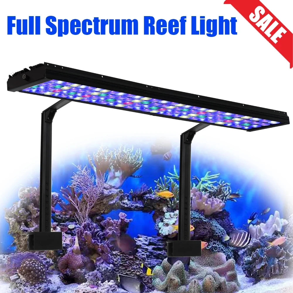 PopBloom Programmable Full Spectrum LED Aquarium Light for Reef Coral