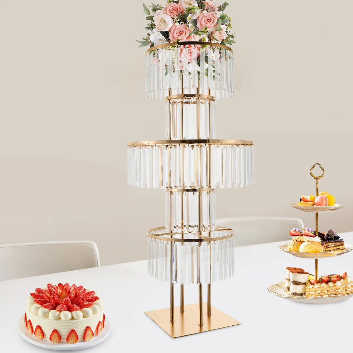Five Tier Wedding Flower Stand For Elegant Event Centerpieces