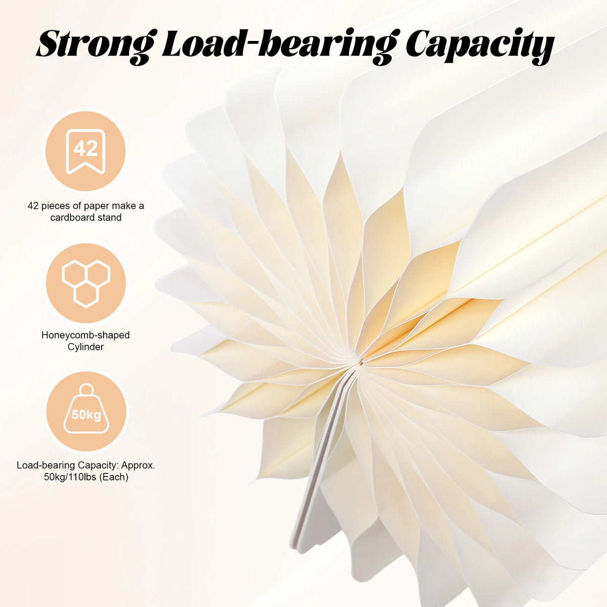 Bymaocar Reusable Cardboard Flower Stand Display Holder for Events