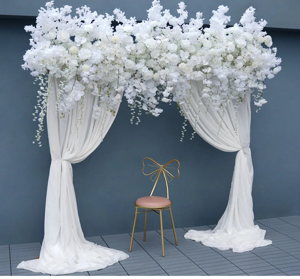 Angela Flower Hanging Cherry Blossom Wisteria Wedding Backdrop Floral Decor