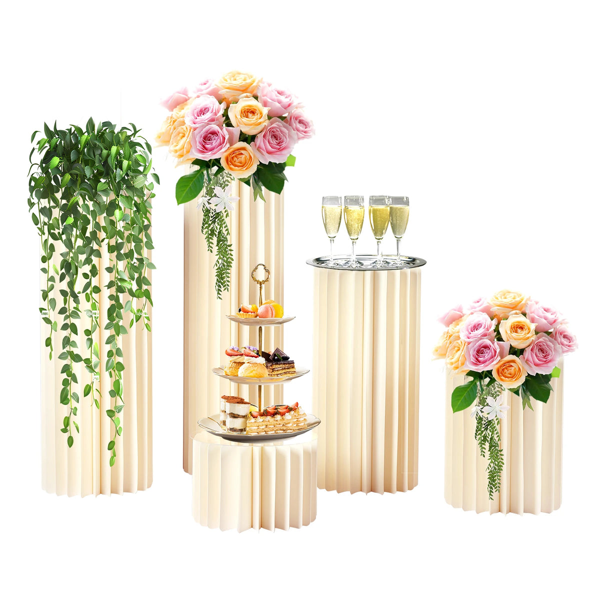 Bymaocar Reusable Cardboard Flower Stand Display Holder for Events
