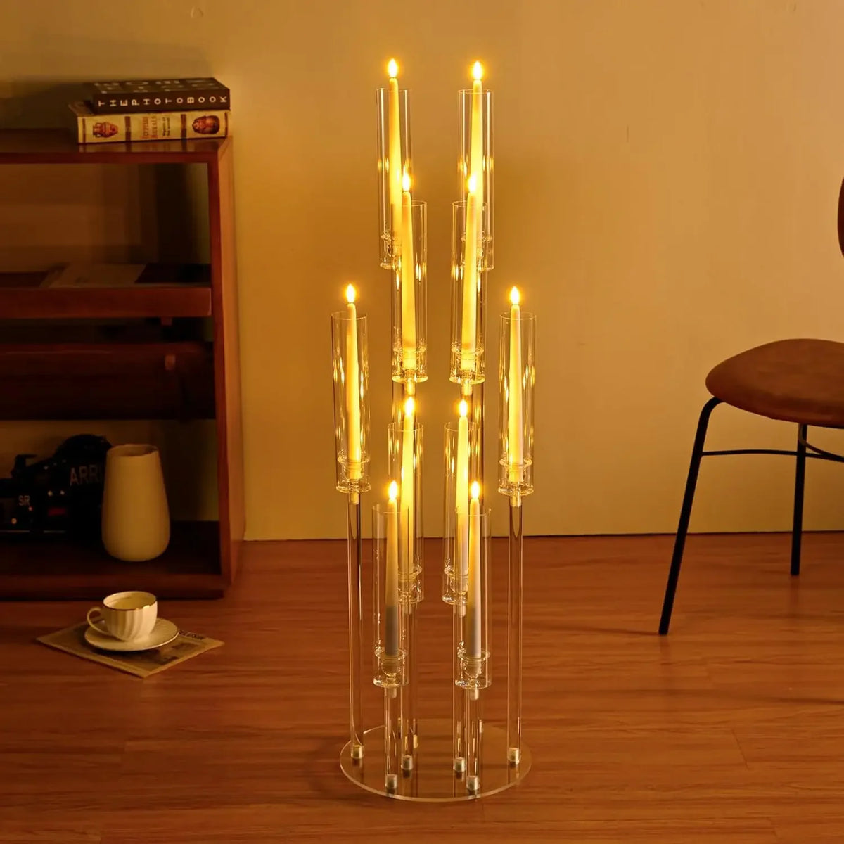 VINCIGANT Acrylic Candelabra Candle Holder Wedding Table Centerpiece Home Decor