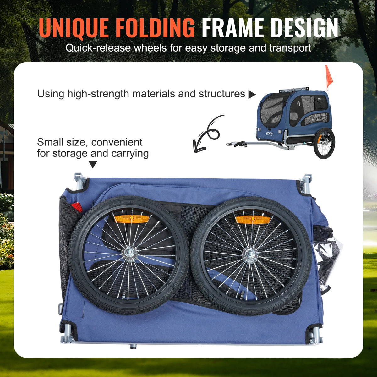 Pet Cart Bicycle Carrier For Dogs 100Lb Load With Trailer