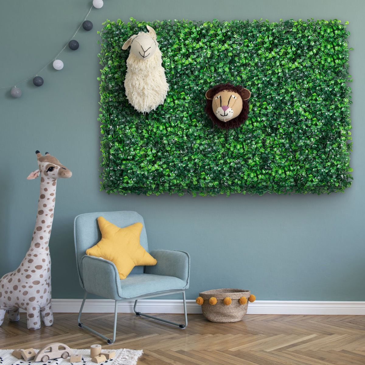 SucceBuy Artificial Boxwood Hedge Panels for Outdoor Wall Decor