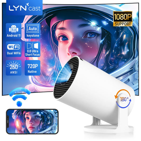 LynCast X1BQ 4K Android Outdoor Projector 8000 Lumens