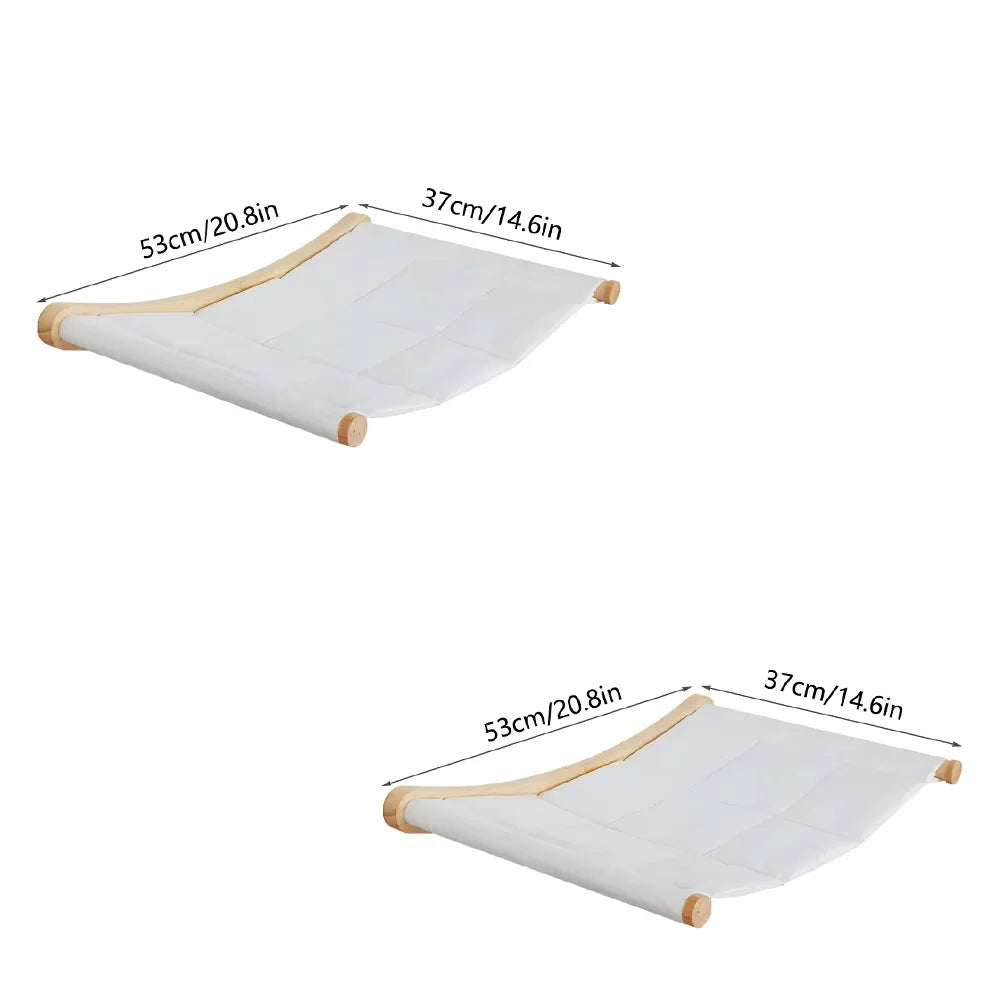 CWV Wall Mounted Cat Hammock Climbing Shelves And Scratching Perches