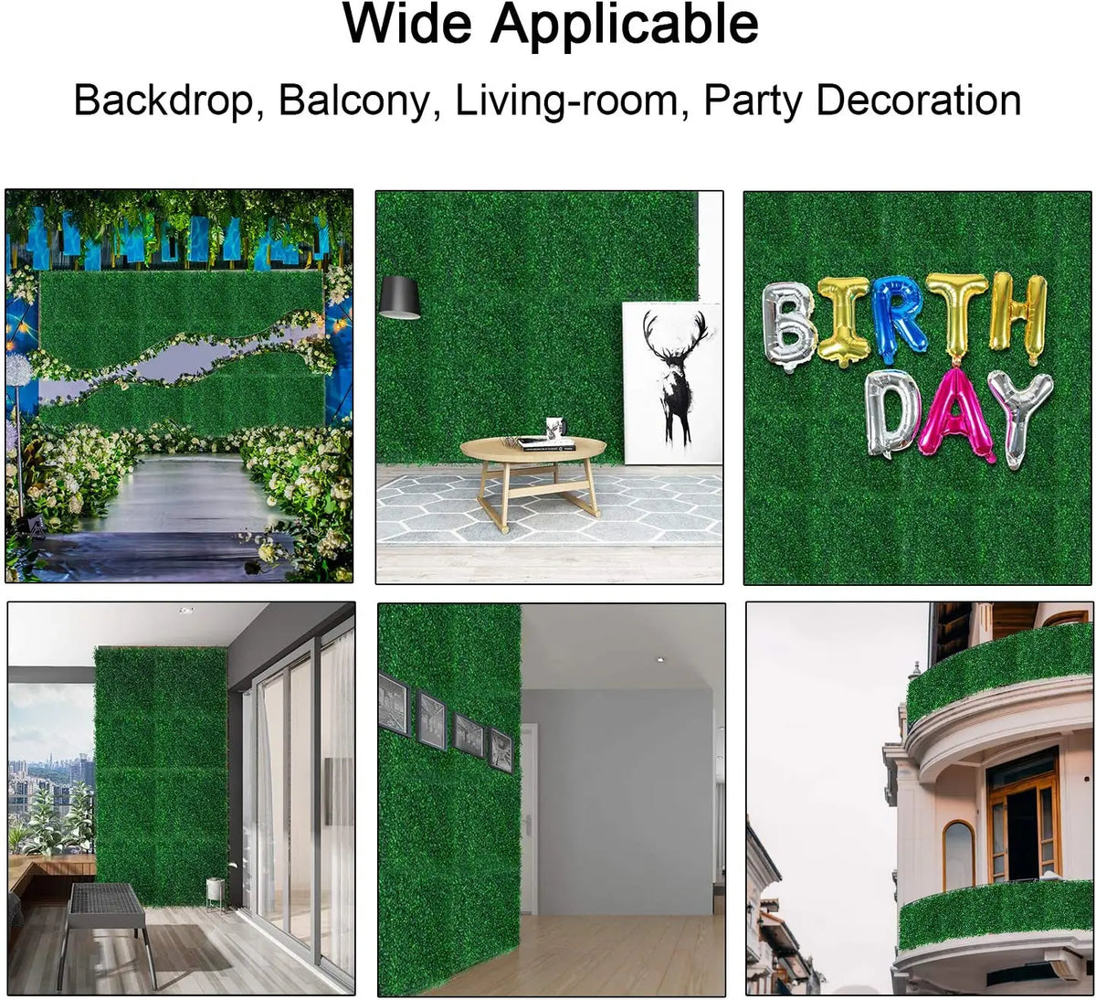 SucceBuy Artificial Boxwood Hedge Panels for Outdoor Privacy and Decor