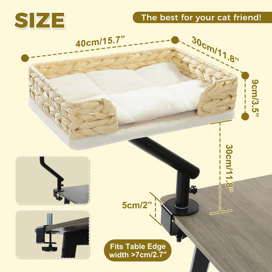 PAWZ Road Cat Desk Bed 360 Rotatable Hammock For Indoor Cats