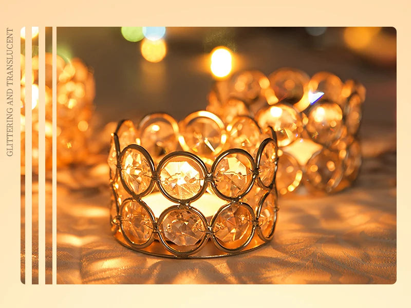 VINCIGANT Crystal Votive Candle Holders for Weddings and Home Decor