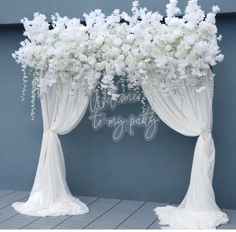 Angela Flower Hanging Cherry Blossom Wisteria Wedding Backdrop Floral Decor