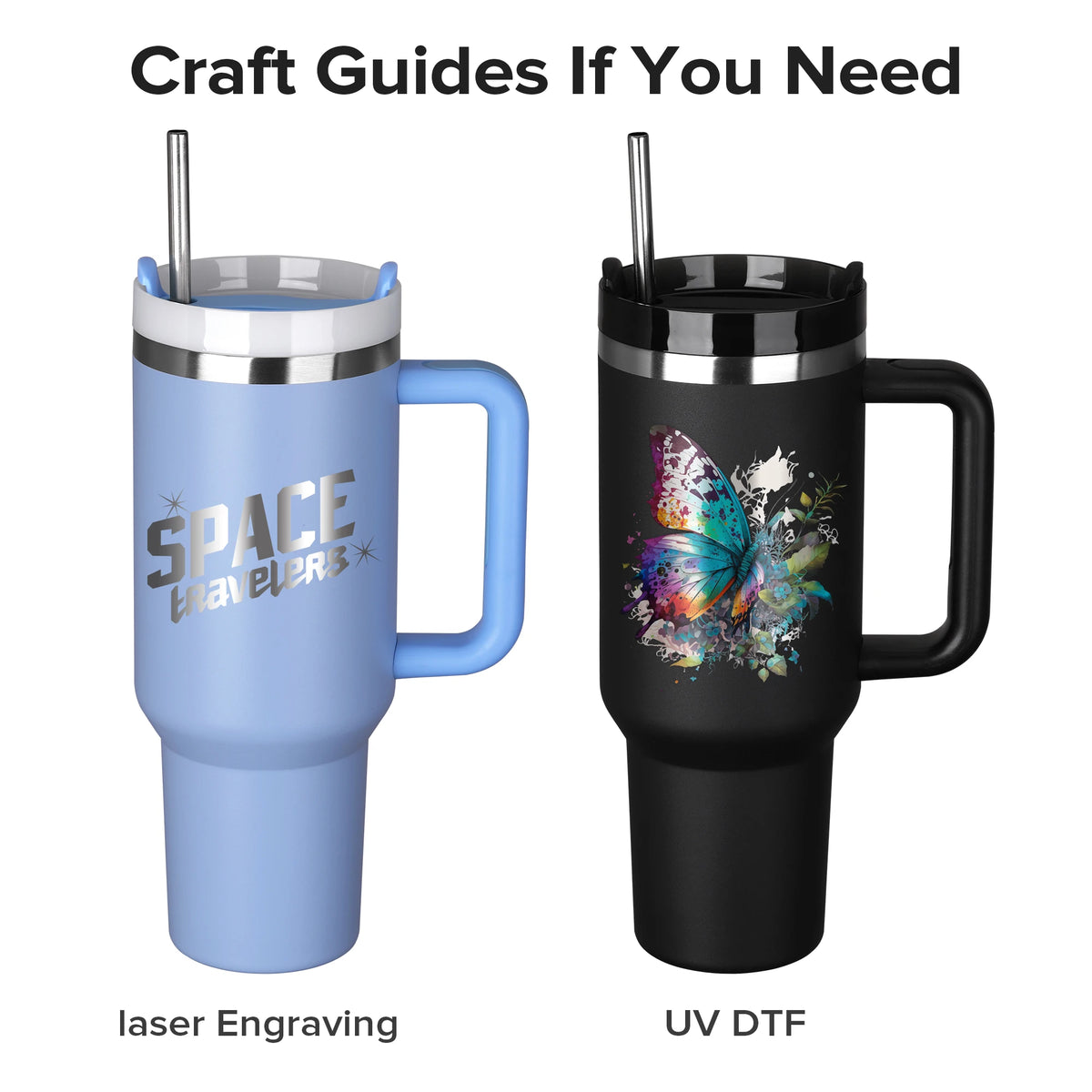 Fastsub Stainless Steel Vacuum Tumbler With Handle And Straw
