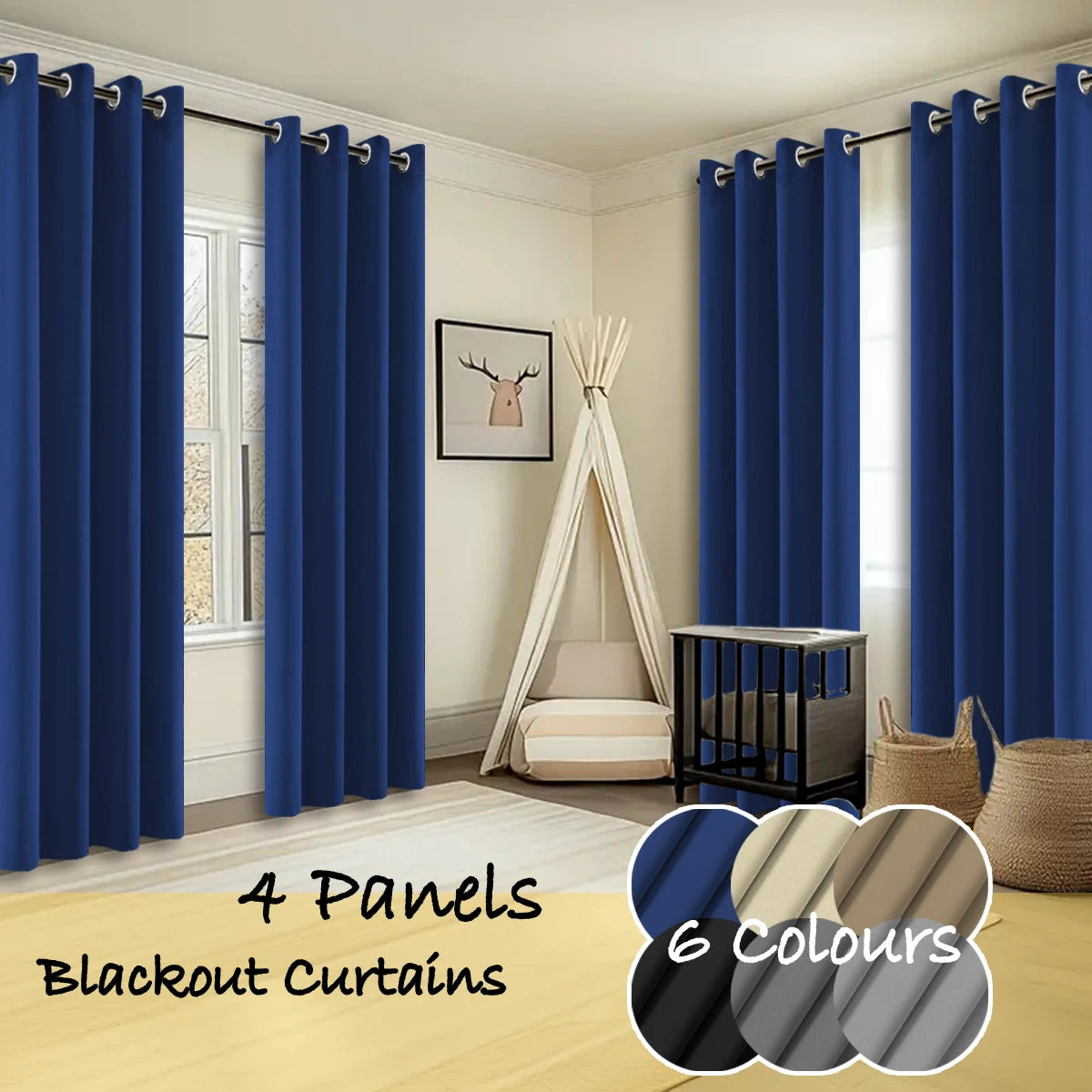 Thermal Insulated Blackout Curtains for Bedrooms Living Rooms and Hotels