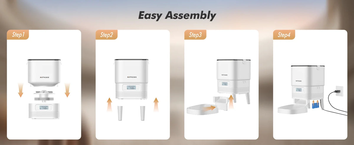 Nityers Automatic Pet Feeder With Timed Portions And Voice Recorder