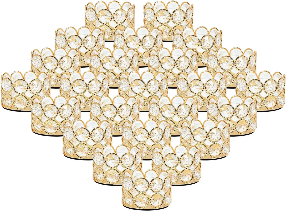 VINCIGANT Crystal Votive Candle Holders for Weddings and Home Decor