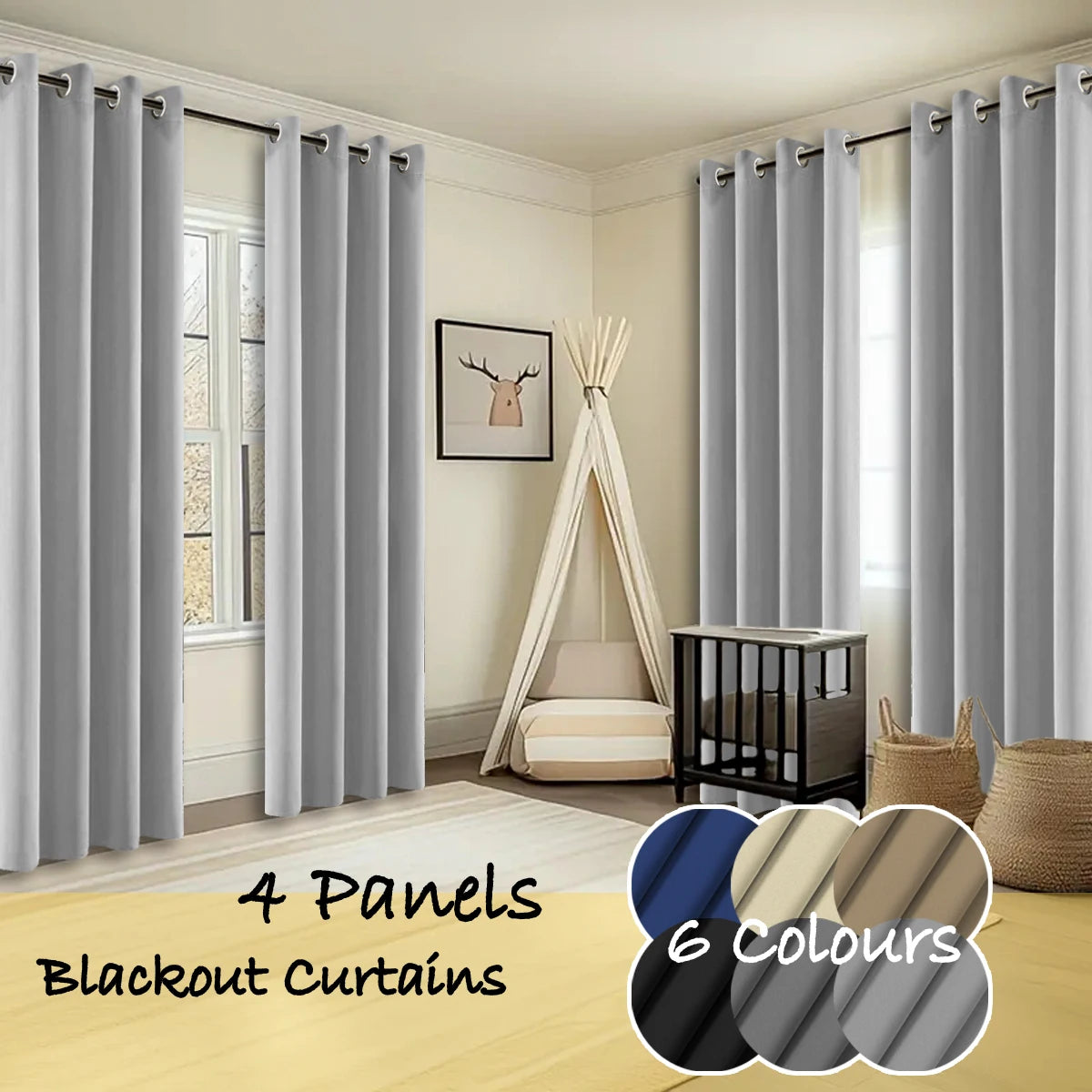 Thermal Insulated Blackout Curtains for Bedrooms Living Rooms and Hotels