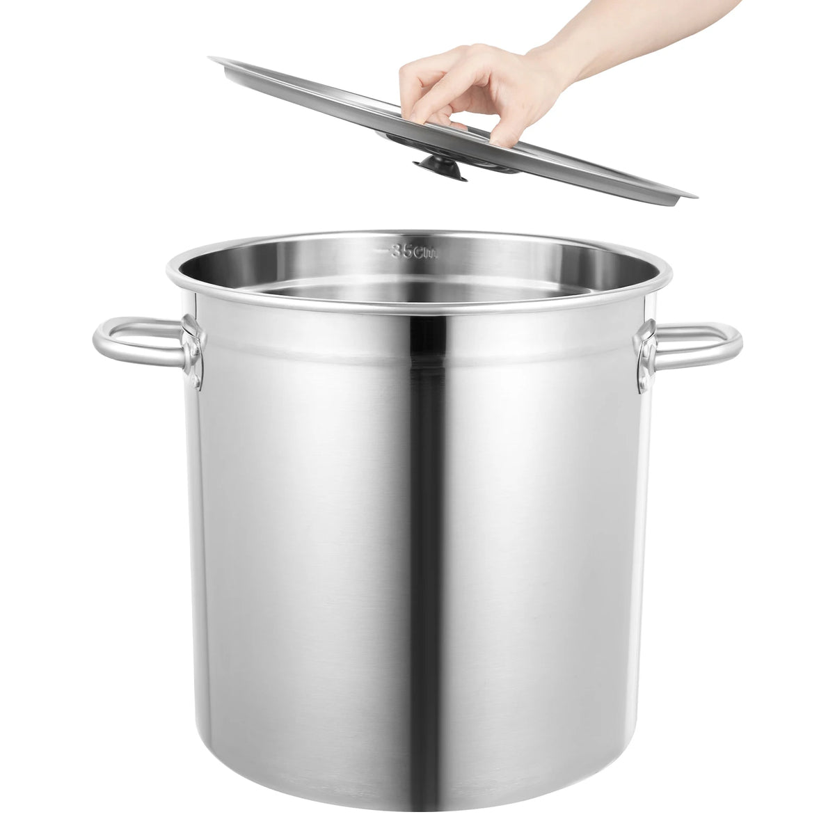 Versatile Stainless Steel Soup Stock Pot With Lid And Handles