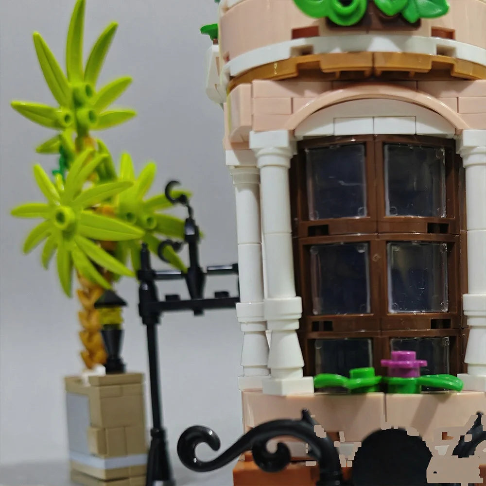 Modular City Corner Jazz Club Hotel Building Blocks Set