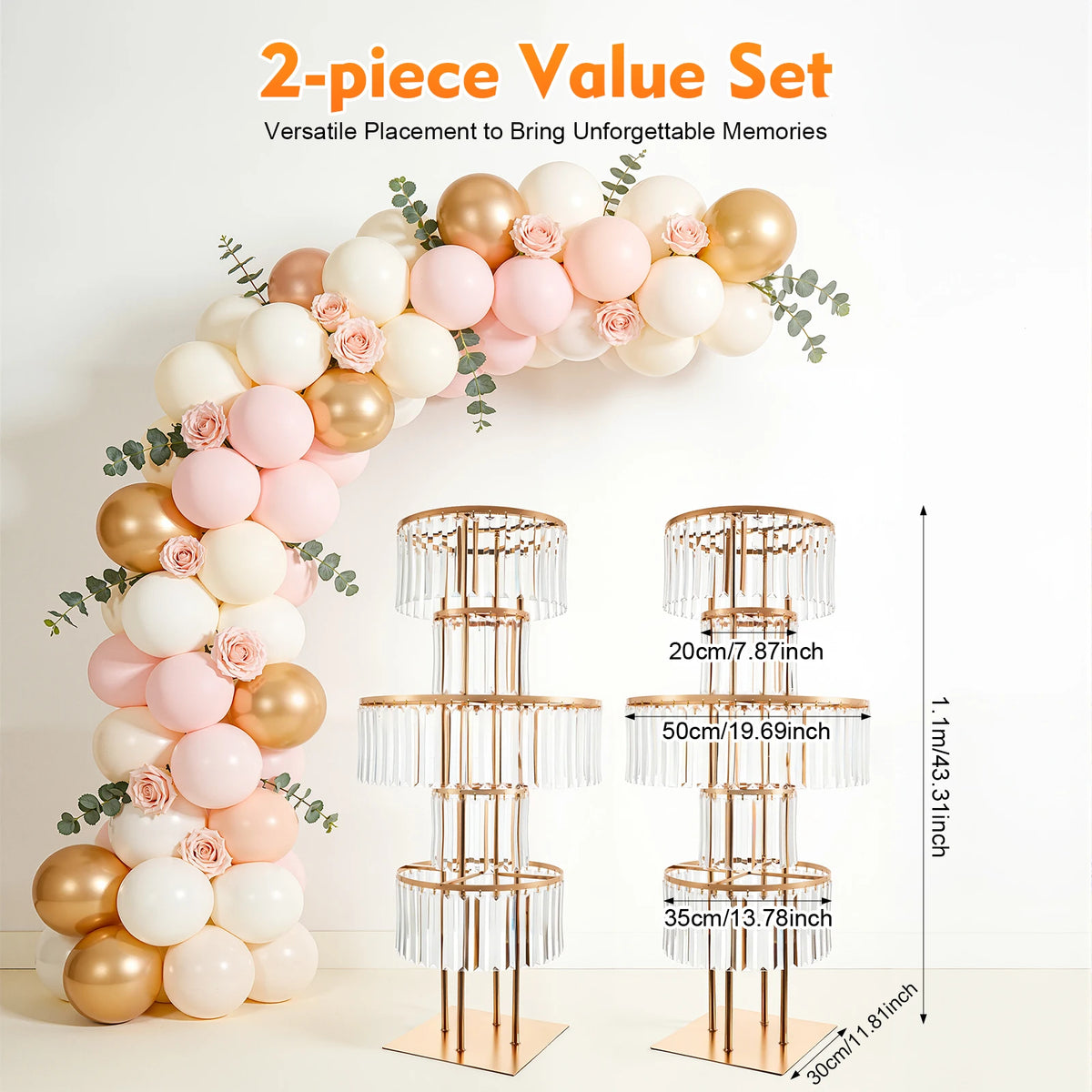 Five Tier Wedding Flower Stand For Elegant Event Centerpieces
